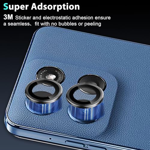 Zeking [2 Pack for Moto G Stylus 5G 2026/2025 Camera Lens Protector, 9H Tempered Glass Camera Cover Screen Protector Metal Individual Ring (Black) - color: Black