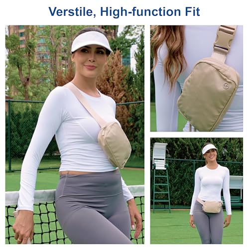 Pander Nylon Fanny Pack for Women, Two-Way Zipper Crossbody Bag - color: Caramel Brown