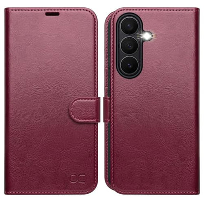 OCASE for Samsung Galaxy S26 Wallet Case, Card Holder, Burgundy | RFID Blocking, Kickstand, Magnetic Closure, PU Leather Flip Folio, Shockproof TPU Shell, Protective Phone Cover (6.3") 2026 - color: Burgundy, size: Samsung Galaxy S26