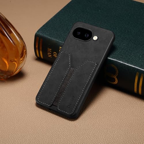 Kowauri Case for Google Pixel 9a, PU Leather Wallet Case with Credit Card Slot Holder Ultra Slim Protector Cover for Google Pixel 9a (Black) - color: Black