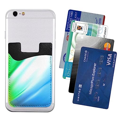Custom Phone Card Holder Wallet, Personalized Add Your Image Text Logo Adhesive Stick-On Credit Card Wallet Pocket, For Back Of Phone (Black, 2.4 x 3.5 Inch) - color: Black