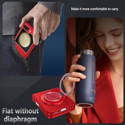Magnetic Case for Samsung Galaxy Z Flip 5, [Compatible with MagSafe] Military Grade Shockproof Slim fit Samsung Z Flip 5 Phone Case with Magnetic Ring Kickstand, Red - color: Red, size: Samsung Galaxy Z Flip 5
