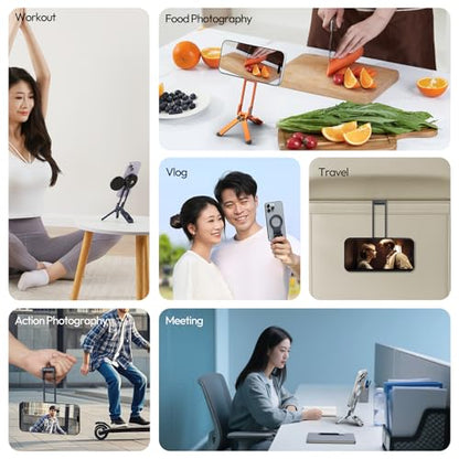 ULANZI MA38 Magnetic Phone Tripod for iPhone, Portable Phone Holder Silver - color: Lunar Silver