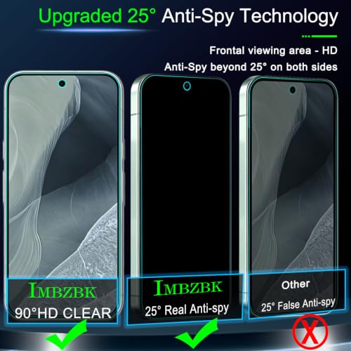 IMBZBK Privacy Screen Protector for Google Pixel 11, 3+3 Pack - color: Google Pixel 11-Black