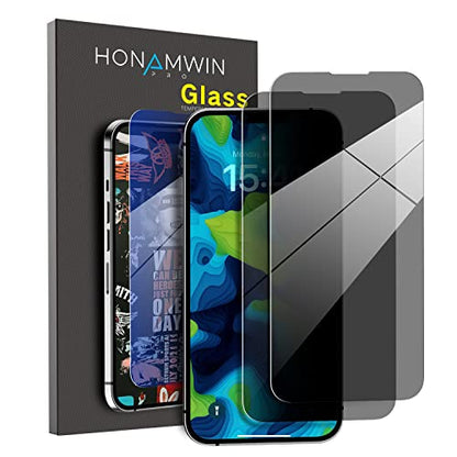 Screen Protector 2 PACK For iPhone 13 Pro Anti Spy iPhone Tempered Glass Screen Protector - color: iPhone 13 Pro(6.1 inch) Anti-Spy