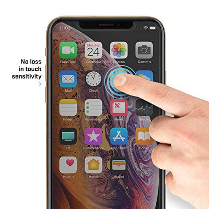 BodyGuardz - Spyglass Edge Privacy Screen Protector, Extreme Edge-to-Edge Impact and Scratch Protection for iPhone Xs Max