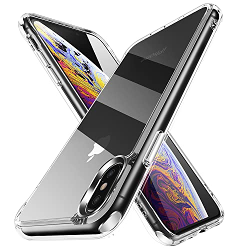 DEERLAMN Clear Case for iPhone Xs Max, Military Grade Drop Protection Anti-Scratch Transparent Ultra Slim Non-Yellowing Shockproof Protective Phone Cover - size: iPhone XS Max