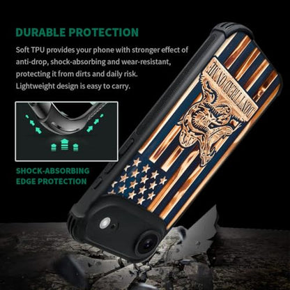 case for iPhone 17 Air,Compatible with Magsafe,All-Round Protection Shockproof Anti-Scratches TPU Case Cover-Dont Tread On Me Wood Grain American Flag - color: Dont tread on me Wood grain American flag, size: IPhone 17 Air