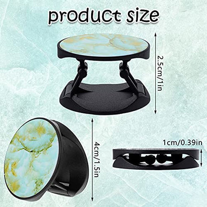 Honoson 9 Pcs Cell Phone Grip Holder Collapsible Holder, Marble - color: Marble
