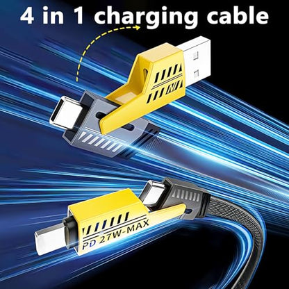 2Pcs 4 in 1 Charging Cable,USB A/C to C/L, 6.6FT, USB C to L Charging cable