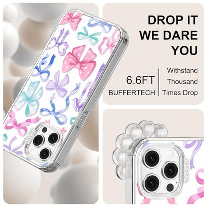 MOSNOVO Case for iPhone 12 & iPhone 12 Pro, [Buffertech 6.6ft Military-Grade Drop Protection] [Anti Peel Off Tech] Clear TPU Bumper Phone Case Cover Design - Bows - color: Clear - Bows, size: iPhone 12 / iPhone 12 Pro