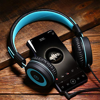 noot products K11 Kids Headphones Wired 3.5mm Jack Stereo Tangle-Free Black - color: Black
