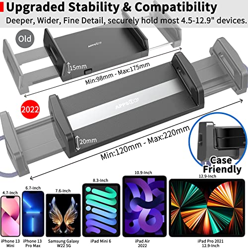 APPS2Car Upgraded Tablet Car Mount for iPad Truck Holder Long Arm Extension - style: 2nd Generation