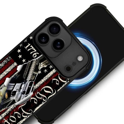 DJSOK Case for iPhone 17 Pro,Compatible with MagSafe,Anti-Scratch Shockproof Case,Classic American Flag 1776 We The People - color: Classic American Flag 1776 We The People, size: IPhone 17 Pro