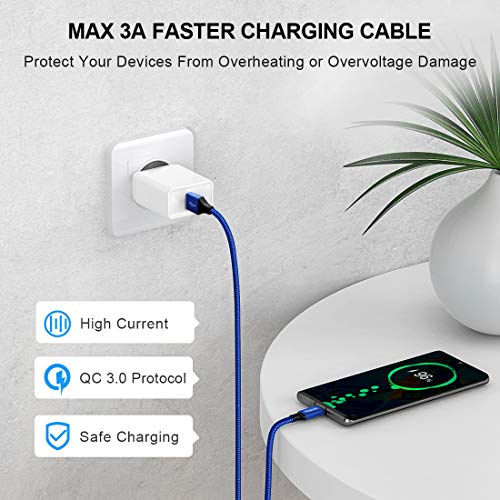 etguuds Long USB A to USB C Cable 15ft, 2-Pack USB to USB C Charging Cable - color: Blue