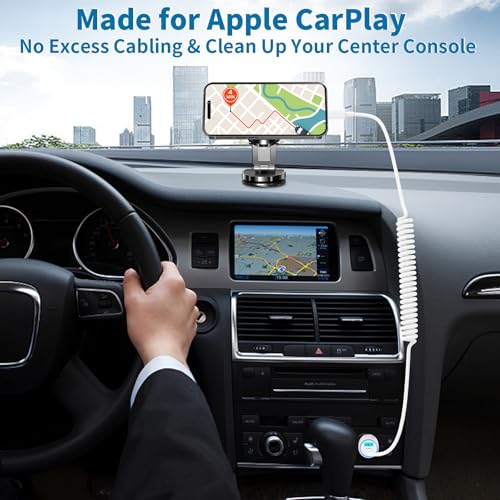 Apple MFi Certified iPhone Car Charger Fast Charging, 75W USB-C Car Charger - color: Porcelain White
