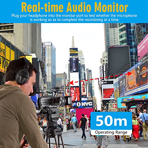 FULAIM WM500 UHF Wireless Lavalier Microphone System, 16-Channel Lavalier Lapel Mic with Rechargeable Transmitter and Receiver for Recording YouTube, Interview, Vlogging, Conference - 4 X Transmitters