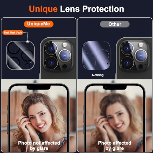 UniqueMe NEW 2022 with iPhone 12 Pro Max Camera Lens Protector-Black - color: Transparent, size: 12 Pro Max