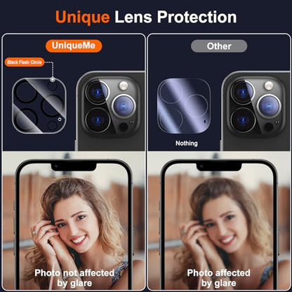 UniqueMe NEW 2022 with iPhone 12 Pro Max Camera Lens Protector-Black - color: Transparent, size: 12 Pro Max