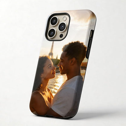 Custom Photo Phone Case Compatible with iPhone 11 Pro Max, Personalized Picture, Dual-Layer Hard Shell, Anti-Slip Drop Protection White