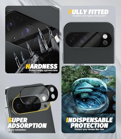 Orzero (5 Pack) Camera Lens Protector for Google Pixel 10 Pro, Protector de Cámera Tempered Glass 9H Precise Camera Cutouts Anti-Scratch Does Not Affect Night Shots and Flash - size: Google Pixel 10 Pro