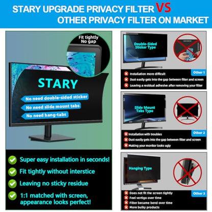 STARY [2 Pack 24 Inch Computer Monitor Privacy Screen for 16:9 Ratio - size: 24 Inch 16:9 Upgrade