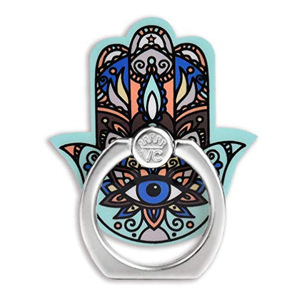 VELVET CAVIAR Cell Phone Ring Holder - Finger Ring & Stand - Improves Phone Grip Compatible with iPhone, Galaxy, Most Smartphones (Hamsa Hand) - color: Hamsa Hand