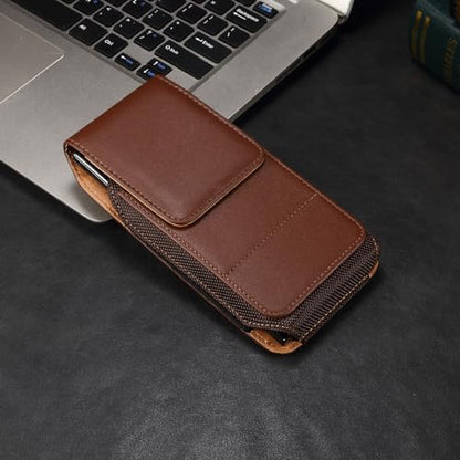 Cell Phone Pouch Pu Leather Holster Belt Clip Holder for Samsung Galaxy S26 Ultra S25 Ultra A05 A06 A14 A07 A16 A36 Moto G 5G 2025 Moto G Power 2025 Google Pixel 10 Pro XL (Brown, XL) - color: Brown, size: XL
