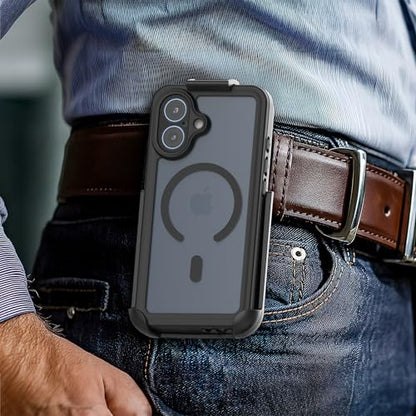 Encased Waterproof Case for iPhone 17 with Belt Clip - IP-68 Full-Body Protection with Camera Control Button and Port Covers [Military Grade] (Compatible with MagSafe) - size: iPhone 17