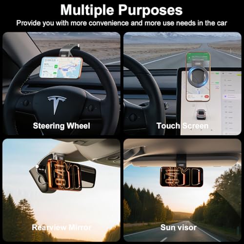 XO Magnetic Phone Holder for Car,Strong Non-Slip Car Phone Mount, Hands-Free Navigation for Car,Phone Holder for Car/Desk, Compatible with iPhone/Samsung and All Smartphones - color: 1-Pack