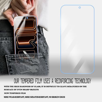 Anti Blue Light Screen Protector For iPhone 17 Pro Tempered Glass Film 2-Pack with Easy Alignment Tool