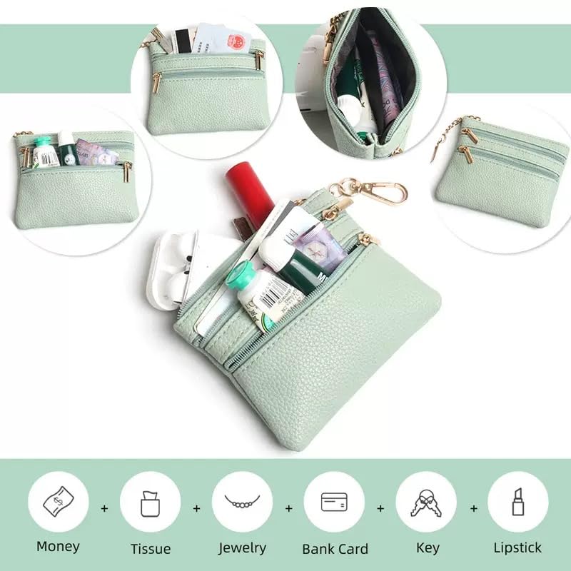 Crossbody Body Phone Holder for Women, New Phone Strap with Zippered Pouch, Adjustable Crossbody Strap - color: Green