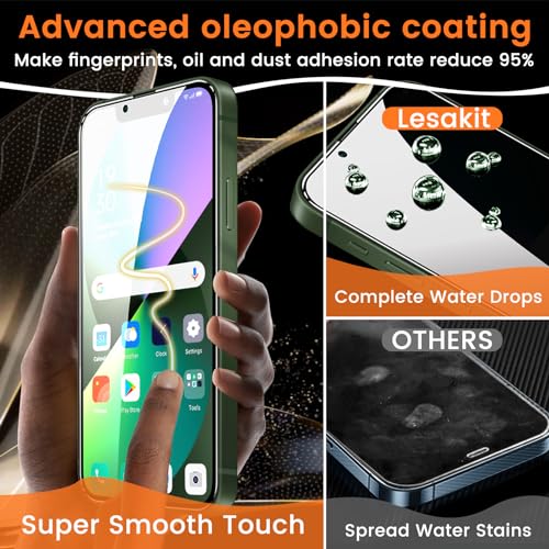 Lesakit 3+3 Pack Privacy Screen Protector for iPhone 13 6.1-Inch with 3 Pack Camera Lens Protector, Anti Spy Tempered Glass Film 9H Hardness Bubble Free Case Friendly - size: iPhone 13