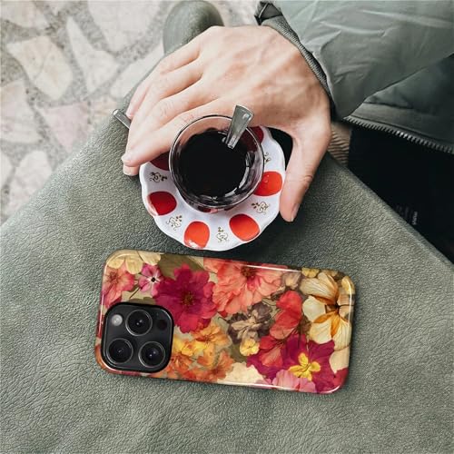 Case for iPhone 14 Pro, Shockproof Hybrid Protective Phone Case, Dual-Layer Drop Protection Anti-Scratch, Pressed Flower - color: Pressed Flower, size: iPhone 14 Pro