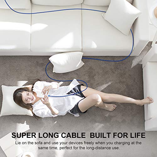 CLEEFUN Extra Long USB A USB C Cable 26ft, USB to USB C Power Cable 26 Foot - color: Blue, size: 26ft