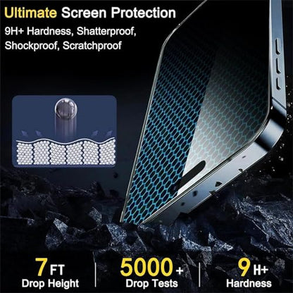 Ferilinso 3 Pack Screen Protector for iPhone 15 Pro, Tempered Glass, HD - size: iPhone 15 Pro