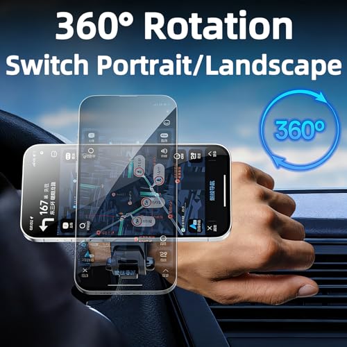 Magnetic Phone Mount with Flexible Bendable Mounting, Compatible with MagSafe, Gym, Steering Wheel, Stroller & Wrist Strap, Universal for iPhone 17/16/15/14/13/12, Treadmill, Shopping Cart