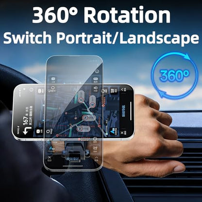Magnetic Phone Mount with Flexible Bendable Mounting, Compatible with MagSafe, Gym, Steering Wheel, Stroller & Wrist Strap, Universal for iPhone 17/16/15/14/13/12, Treadmill, Shopping Cart
