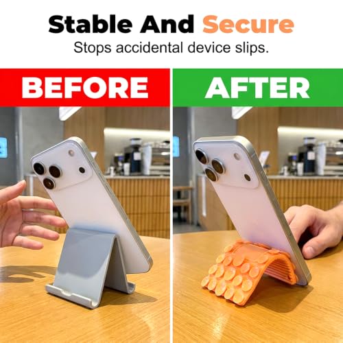 Silicone Phone Stand with Aluminum, Foldable Bendable Adjustable Holder for Desk, Portable Multi-Angle Stand (White) - color: White