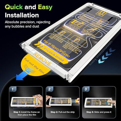 Ruky for 2 Pack iPhone 17 / iPhone 17 Pro/iPhone 16 Pro Screen Protector - size: iPhone 16 Pro / iPhone 17 / iPhone 17 Pro