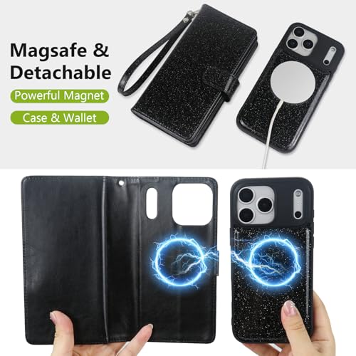 Varikke Wallet Case for iPhone 17 Pro Compatible with Magsafe, Black - color: (Compatible with MagSafe) Black, size: iPhone 17 Pro 6.3"