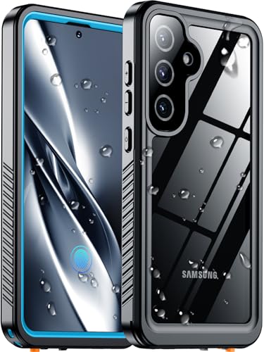 Designed for Samsung Galaxy S25 Case Waterproof, Built-in Lens & Screen Protector Military Shockproof Dropproof IP68 Underwater Full Body Phone Case for Galaxy S25 5G 6.2"-LightBlue (2025) - color: LightBlue/Clear