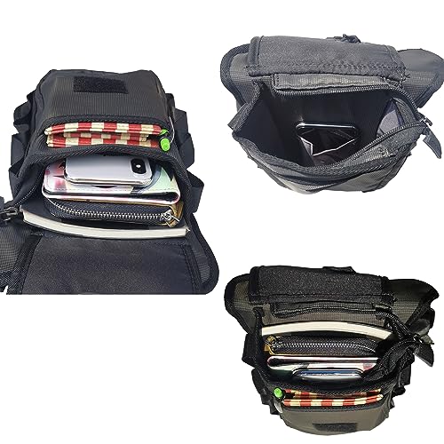 Thigh Pack, Larswon Leg Bag Thigh Pouch Bag Tactical Waist Bag Motorcycle Bag Waterproof - color: D- Teal