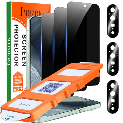 IMBZBK Privacy Screen Protector for Google Pixel 11, 3+3 Pack - color: Google Pixel 11-Black