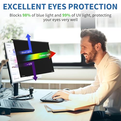 Magnetic 27 Inch Hanging Computer Privacy Screen for 16:9 Monitors