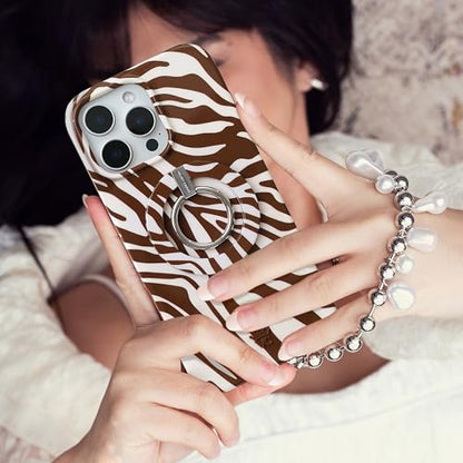 VELVET CAVIAR Compatible with MagSafe Phone Grip - color: Coco Zebra