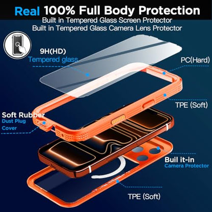 AICase Waterproof Case for iPhone 17 Pro Max+MagSafe Clear Water Proof Snowproof/Dustproof/Shockproof,IP68 Certified 360 Full Body Protection Fully Sealed Underwater for iPhone 17 Pro Max_98 - size: iphone 17 Pro Max