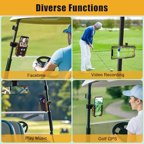 Ultra Strength Alloy Golf Cart Phone Holder Mount