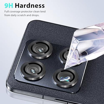 Zeking 2 Set Camera Lens Protector Compatible with Motorola Razr Fold 5G - color: Black