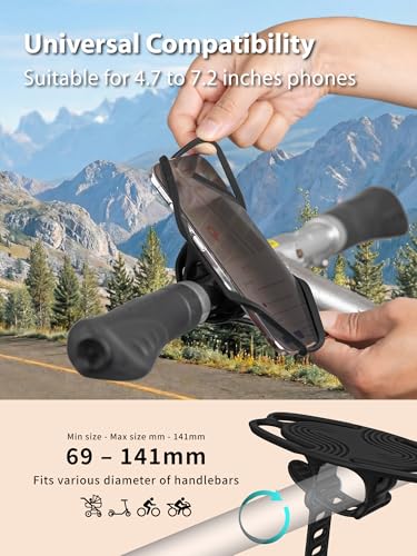 Bone Bike Tie 6, Universal Bike Phone Handlebar Mount for 4.7"-7.2" Phones